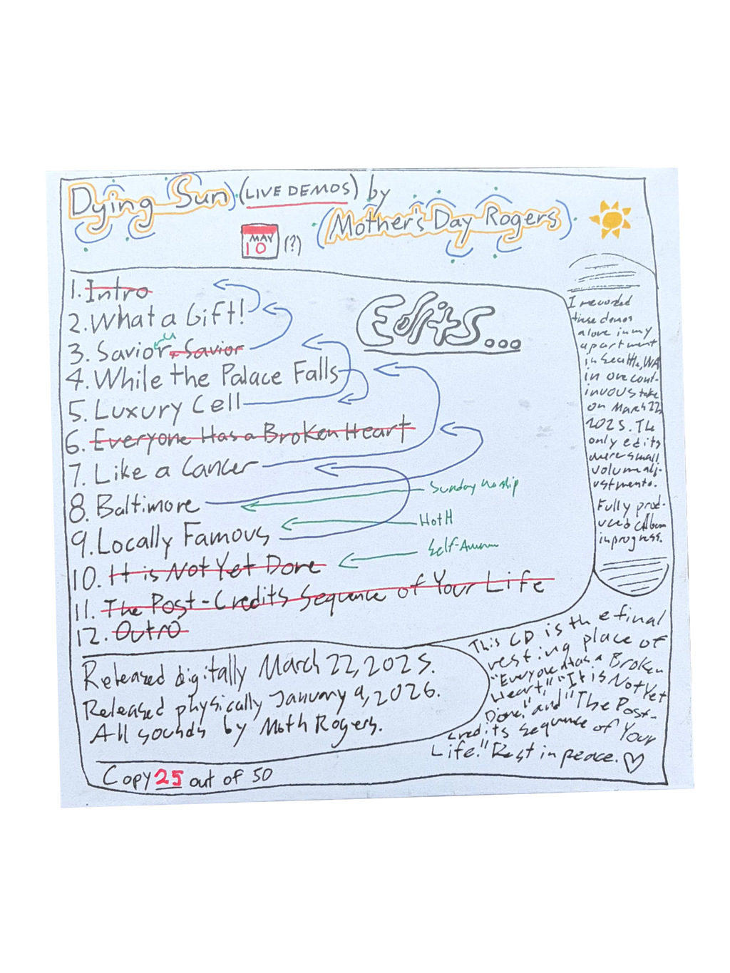 Dying Sun Demos CD
